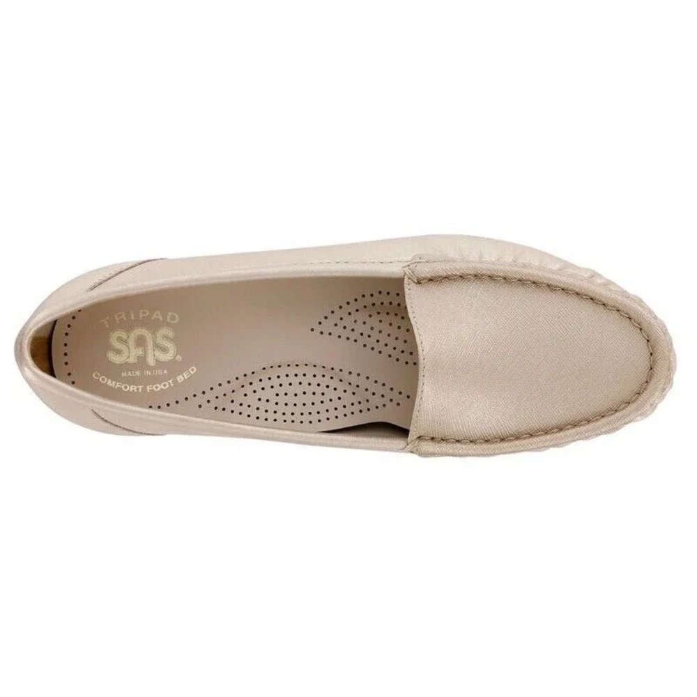 SAS TRIPAD Simplify Slip On Loafer Flats COMFORT FOOTBED 9 W Wide Leather - Picture 3 of 4